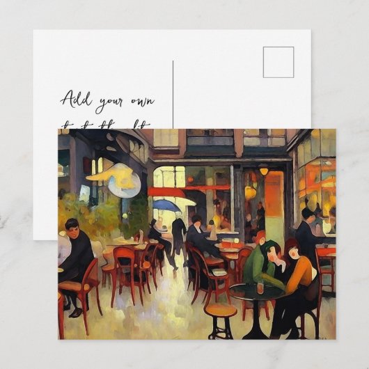 Cozy Coffee Shop in Parijs Briefkaart (Voorkant / Achterkant)