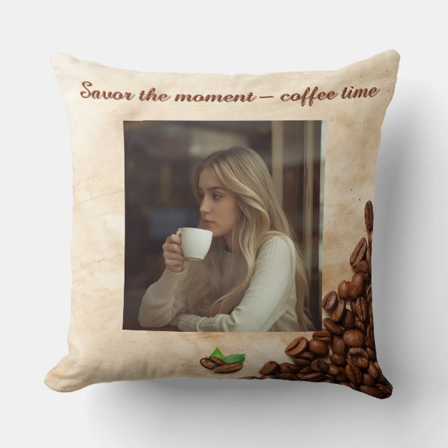 Cozy Coffee Vibes for Your Living Room Kussen (Voorkant)