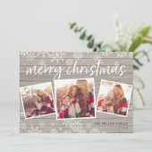 Cozy Collage | Vakantieknopkaart Feestdagenkaart (Staand voorkant)