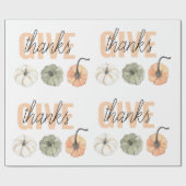Cozy Colorful Pastel geeft Bedankt en pompoen Cadeaupapier (Vlak)