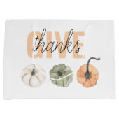 Cozy Colorful Pastel geeft Bedankt en pompoen Groot Cadeauzakje (Voorkant)