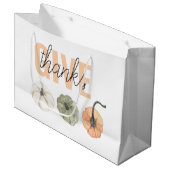 Cozy Colorful Pastel geeft Bedankt en pompoen Groot Cadeauzakje (Voorkant Gekanteld)