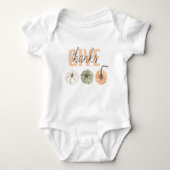 Cozy Colorful Pastel geeft Bedankt en pompoen Romper (Voorkant)
