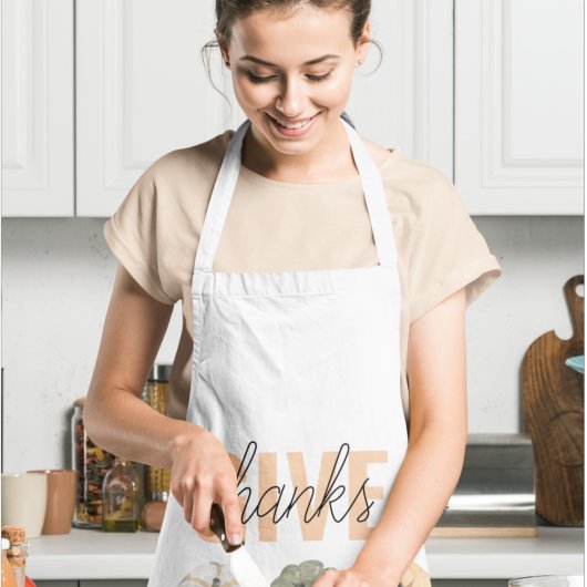 Cozy Colorful Pastel geeft Bedankt en pompoen Schort