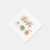 Cozy Colorful Pastel geeft Bedankt en pompoen Servet (Hoek)