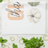 Cozy Colorful Pastel geeft Bedankt en pompoen Theedoek (Gevouwen)