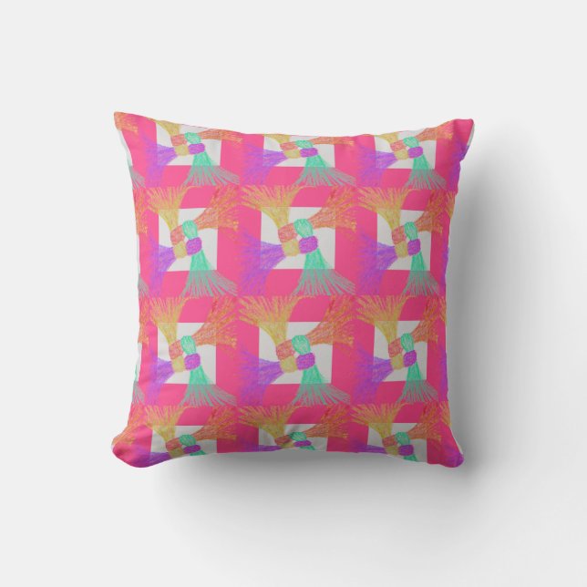 Cozy Colorful Throw Pillow Kussen (Voorkant)