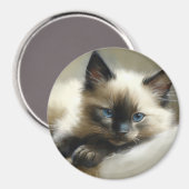 Cozy Companion Siamese Kitten Magneet (Voorkant / Achterkant)