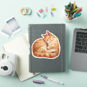 Cozy Companions Collection - Sleeping Cat Sticker (iPad Cover)