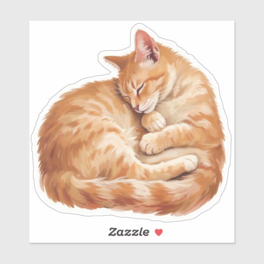 Cozy Companions Collection - Sleeping Cat Sticker (Vel)