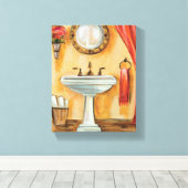 Cozy Contemmodern Bathroom Canvas Afdruk (Insitu (Houten vloer))