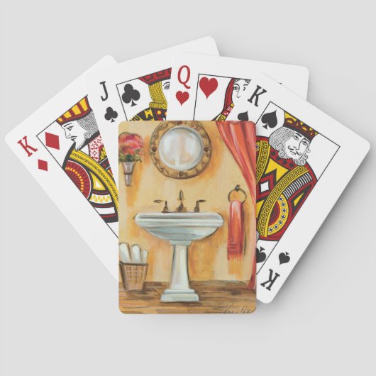 Cozy Contemmodern Bathroom Pokerkaarten (Achterkant)