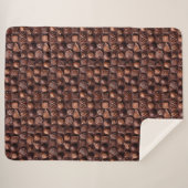 Cozy Contemporary Sweet Trendy Chocolate Pattern Sherpa Deken (Voorkant (horizontaal))