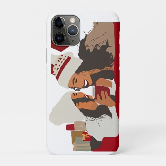 Cozy Conversations  Christmas Holiday Illustration Case-Mate iPhone Case (Achterkant)