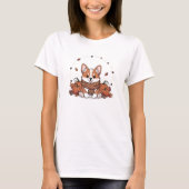 Cozy Corgi | ALLEEN WIT T-shirt (Voorkant)