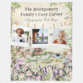 Cozy Corner | Bloementuin Familie Foto Fleece Deken (Voorkant)