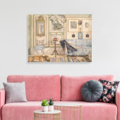 Cozy Corner (door Carl Larsson) Canvas Afdruk (Insitu (Woonkamer))