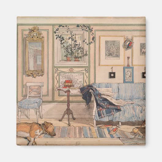 Cozy Corner (door Carl Larsson) Magneet (Voorkant)