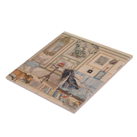 Cozy Corner (door Carl Larsson) Tegeltje (Zijkant)