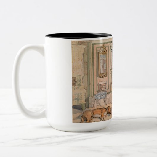 Cozy Corner (door Carl Larsson) Tweekleurige Koffiemok (Links)