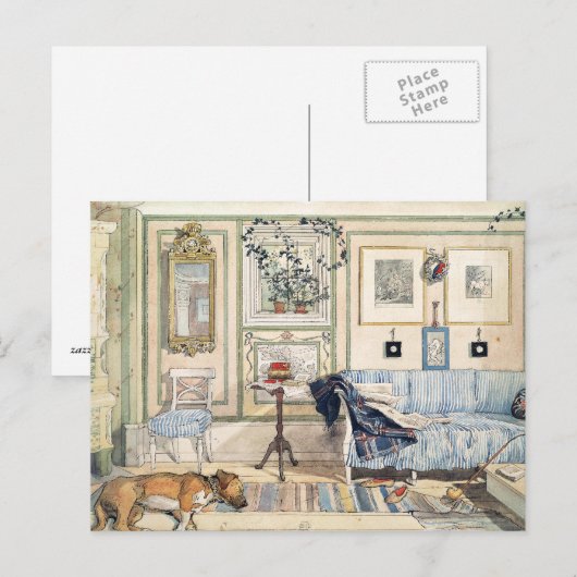 Cozy Corner van Carl Larsson Briefkaart (Voorkant / Achterkant)