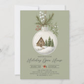 Cozy Cottage Holiday Open House Invite Kaart (Voorkant)