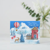 Cozy Cottage In Winter Wonderland Briefkaart (Staand voorkant)
