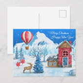 Cozy Cottage In Winter Wonderland Briefkaart (Voorkant / Achterkant)