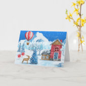 Cozy Cottage In Winter Wonderland Kaart (Gele Bloem)