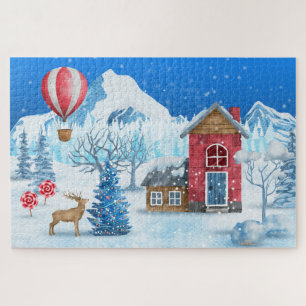 Cozy Cottage in Winter Wonderland Legpuzzel