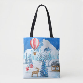 Cozy Cottage In Winter Wonderland Tote Bag