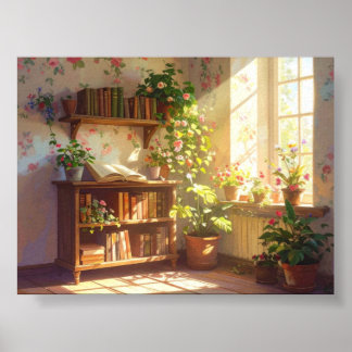 Cozy Cottage Interior Scene Poster