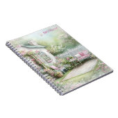 Cozy Cottage Pink Florals Pink Patio | Notitieboek (Rechterzijde)