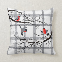 Cozy Country Cottage Winter Birds Sierkussen