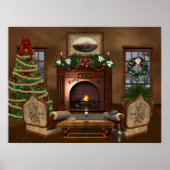 Cozy Country Kerstmis Poster (Voorkant)