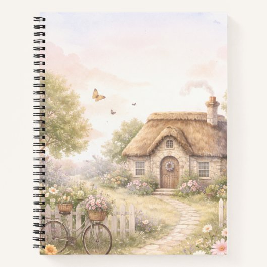 Cozy Countryside Cottage Spiral Notebook Notitieboek (Voorkant)
