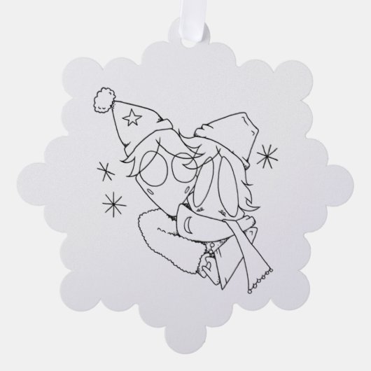Cozy Couple Ornament Kaart (Voorkant)