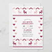 Cozy Cranberry Ugly Sweater Christmas Party Kaart (Voorkant)
