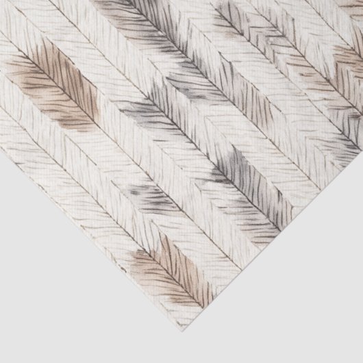 Cozy Cream Feathers Christmas Tissuepapier (Detail)