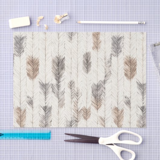 Cozy Cream Feathers Christmas Tissuepapier (Craft)