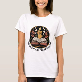 Cozy Cream  kaarslicht boek badge T-shirt