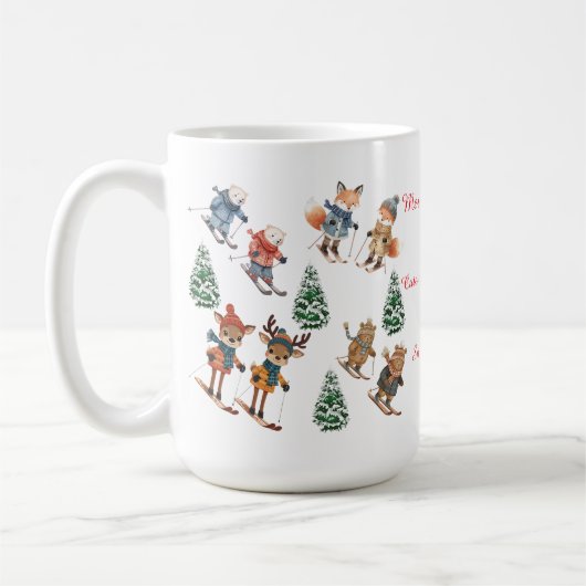 Cozy Critters Skiing Mug Koffiemok (Links)