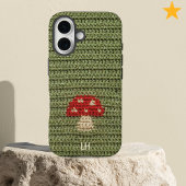 Cozy Crochet Mushroom Yarn Custom Name Initials Case-Mate iPhone Case