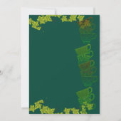 Cozy Cuppa Groene Theekopjes Afternoon Tea 50 Verj Kaart (Achterkant)