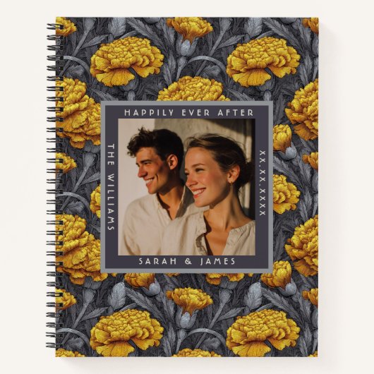 Cozy Custom Carnation Accent Mountain Wedding Notitieboek (Voorkant)