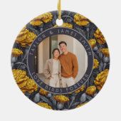 Cozy Custom Carnation Aesthetic Spring Wedding Keramisch Ornament (Achterkant)