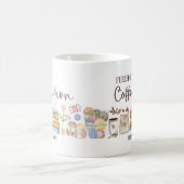 Cozy Custom Fueled by Coffee & Yarn Knitting Lover Koffiemok (Center)