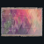 Cozy Diamond Pattern Personalized Throw Blanket Deken<br><div class="desc">Cozy Diamond Pattern gepersonaliseerde Throw Blanket van Orabella Prints.  Eenvoudig aan te passen met uw eigen tekst.  Ideaal voor een bruiloft of kerstcadeau!</div>