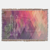 Cozy Diamond Pattern Personalized Throw Blanket Deken (Voorkant)