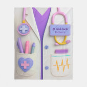 Cozy Doctor Blanket – Heart & Healing Design Fleece Deken (Voorkant)